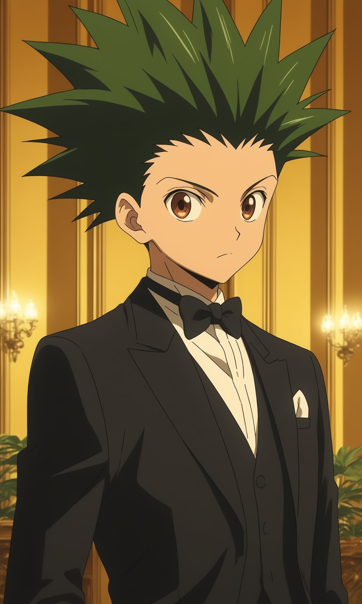 00640-1006027424-1boy, Gon Freecss from Hunter x Hunter, BREAK source_anime , best quality,   wearing a black tuxedo with a bow tie, formal setti.jpg